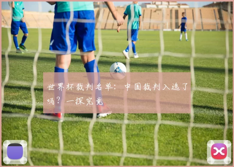 世界杯裁判名单：中国裁判入选了吗？一探究竟