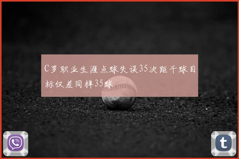 C罗职业生涯点球失误35次距千球目标仅差同样35球